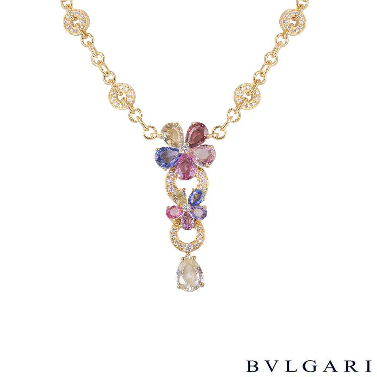 Bvlgari Yellow Gold Diamond Sapphire 